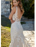 Lace Tulle V Back Dazzling Wedding Dress